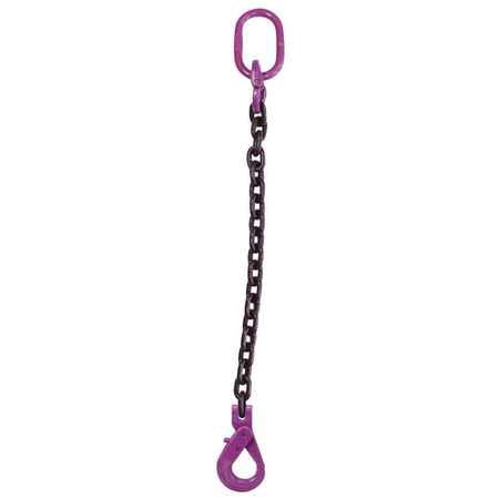 US CARGO CONTROL 1/2" x 3' - Single Leg Chain Sling w/ Self-Locking Hook - Grade 100 12G100SOSL-3